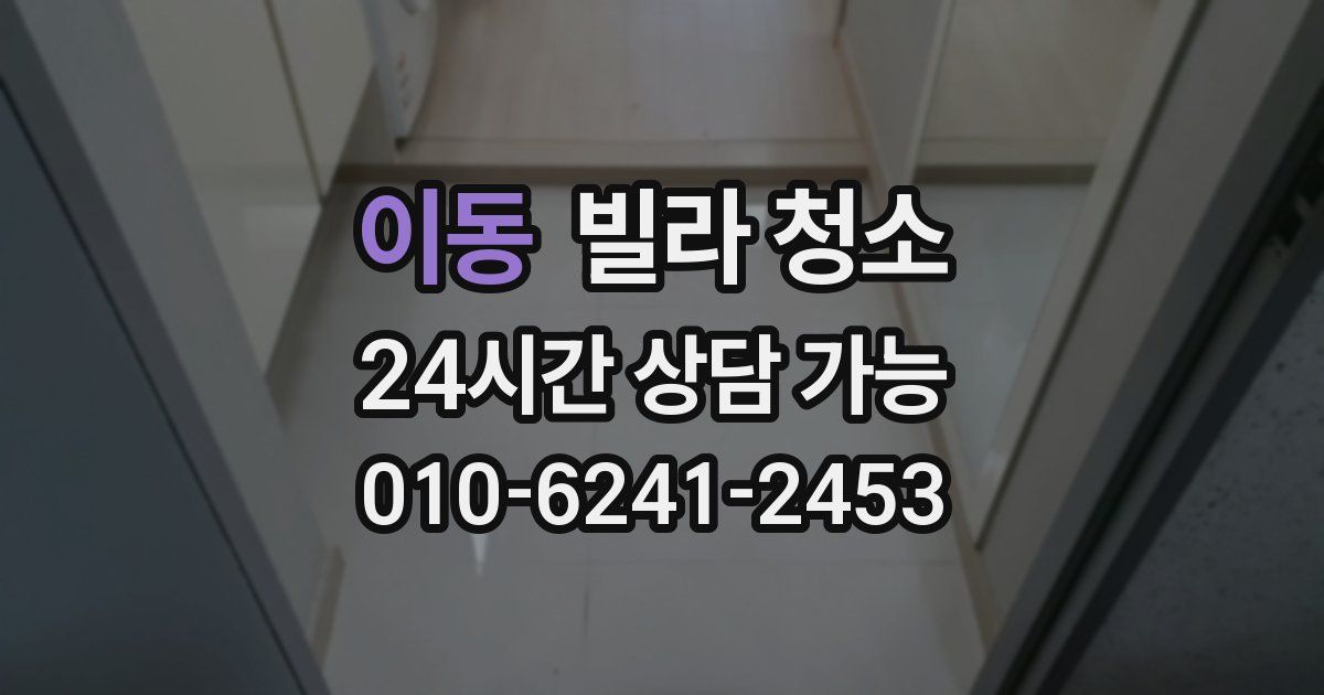 이동 빌라 청소