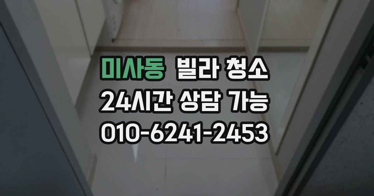 미사동 빌라 청소
