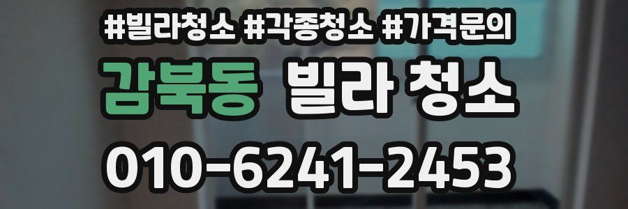 감북동 빌라 청소