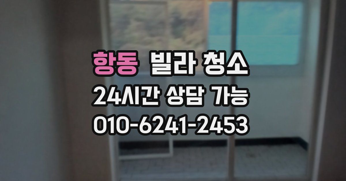 항동 빌라 청소