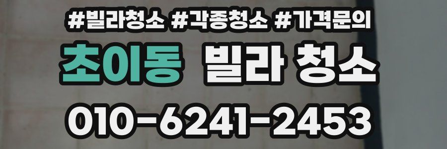 초이동 빌라 청소