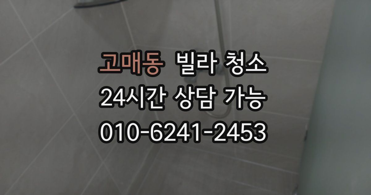 고매동 빌라 청소