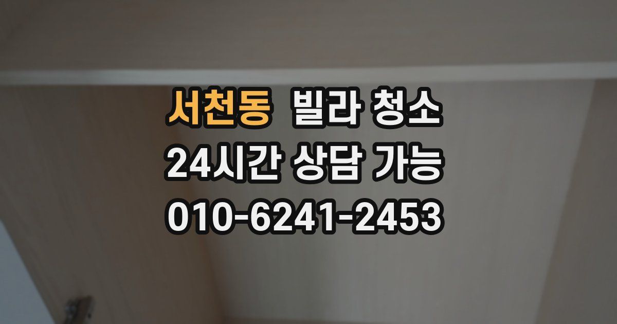 서천동 빌라 청소