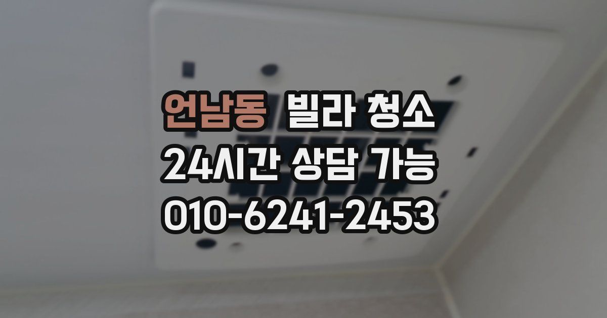 언남동 빌라 청소