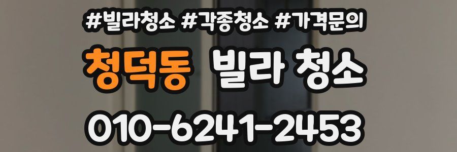 청덕동 빌라 청소