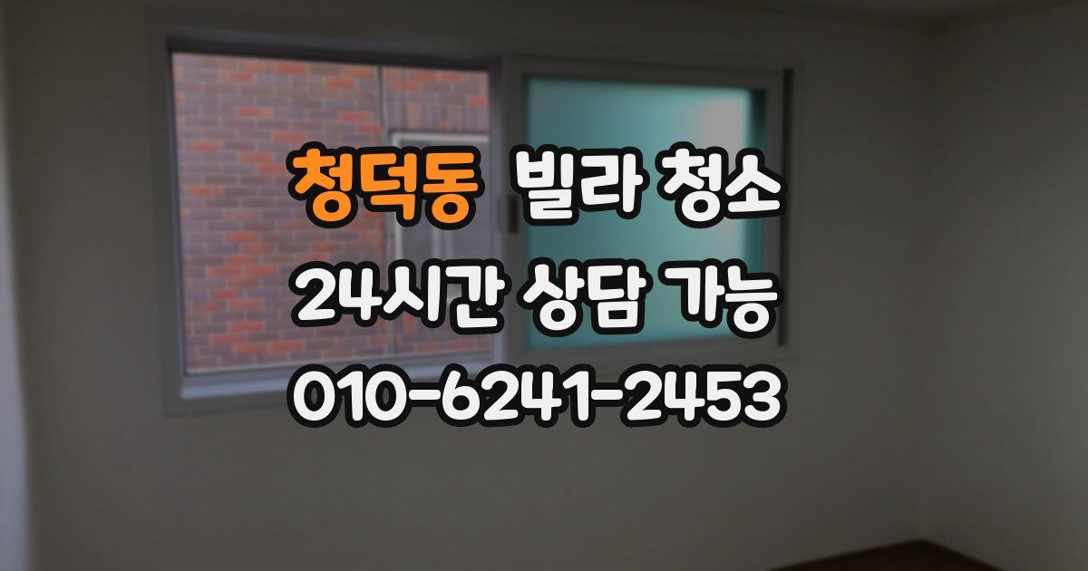 청덕동 빌라 청소