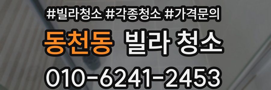 동천동 빌라 청소