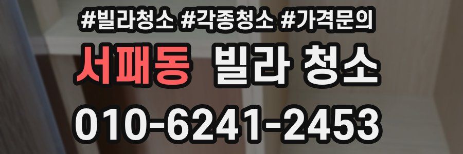 서패동 빌라 청소