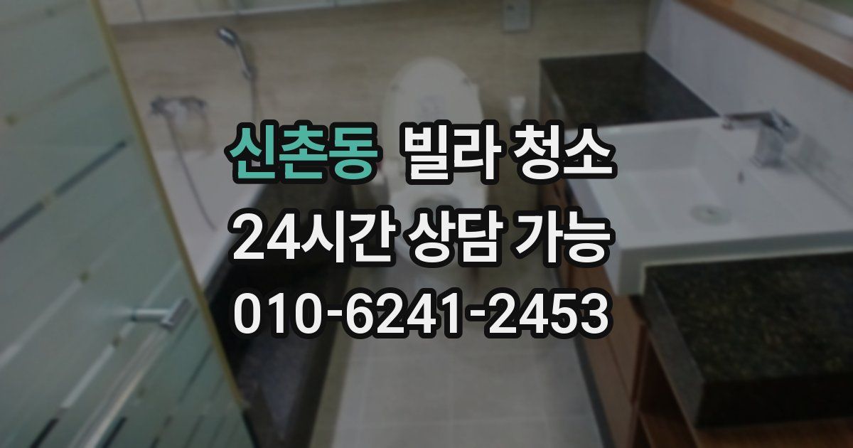 신촌동 빌라 청소