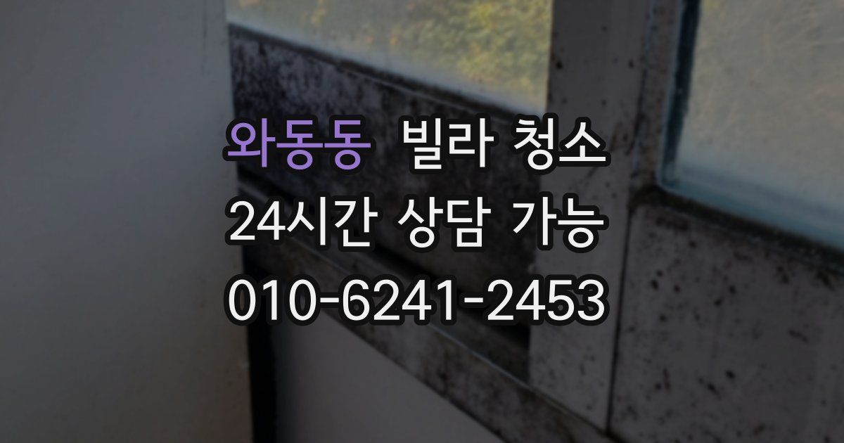 와동동 빌라 청소