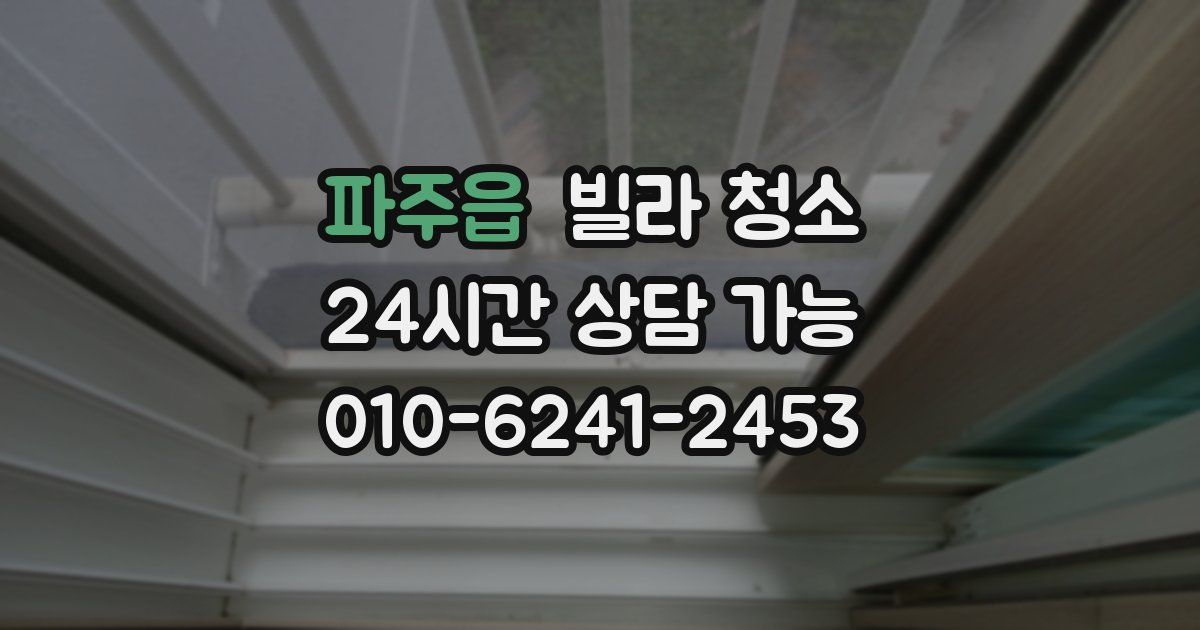 파주읍 빌라 청소