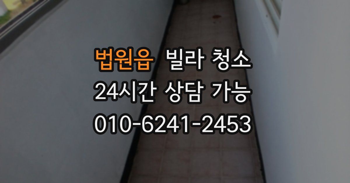 법원읍 빌라 청소