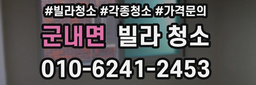 군내면 빌라 청소