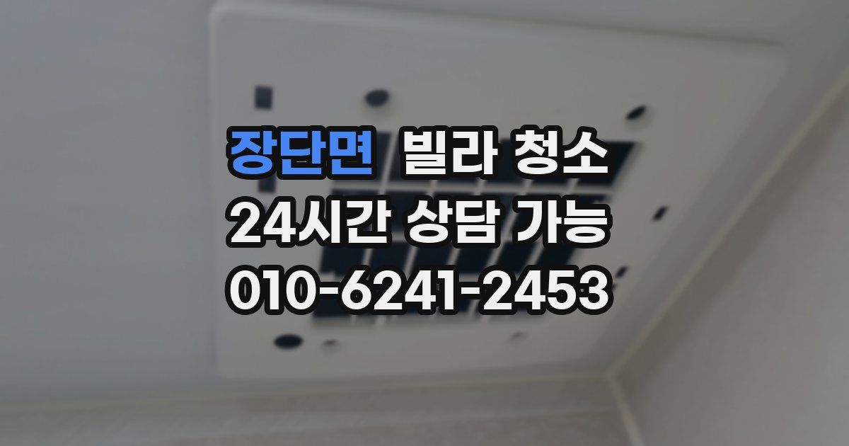 장단면 빌라 청소