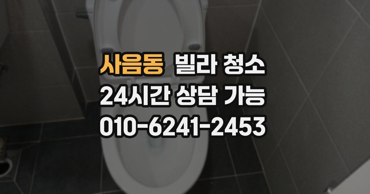 사음동 빌라 청소