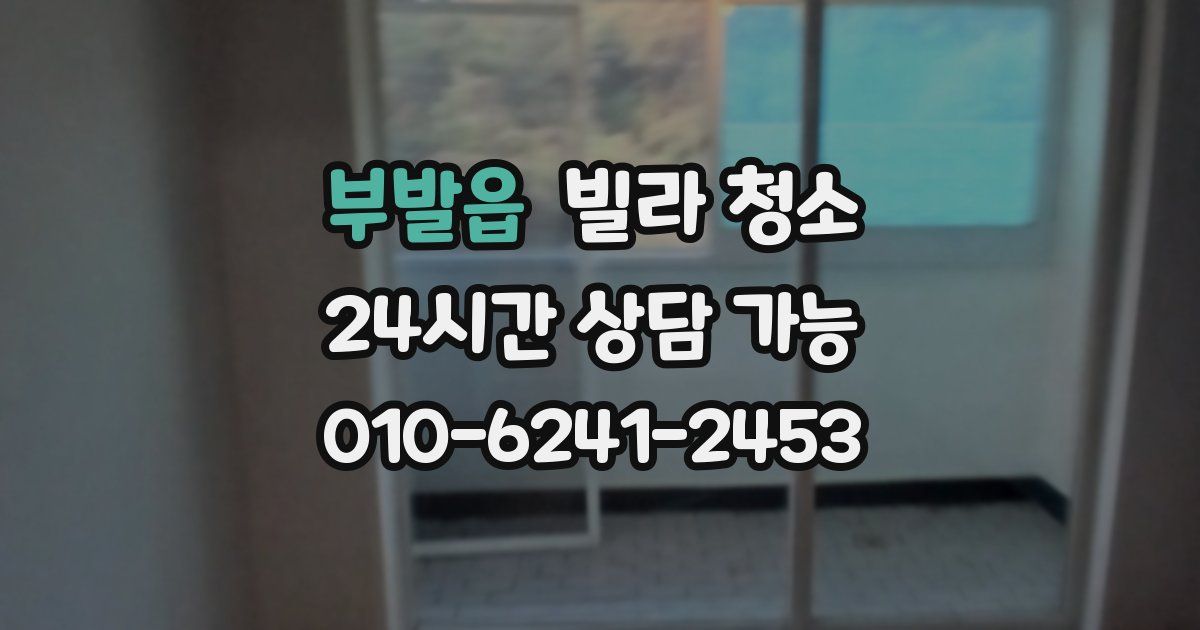 부발읍 빌라 청소