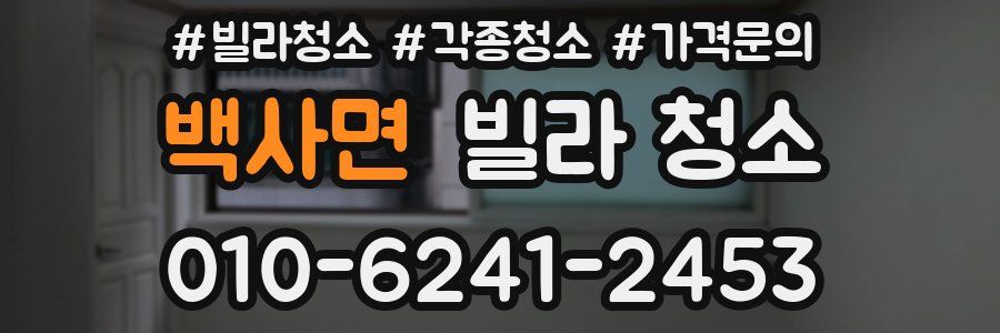 백사면 빌라 청소