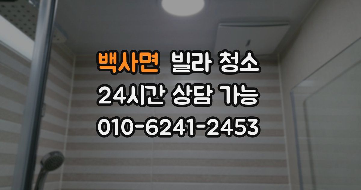 백사면 빌라 청소