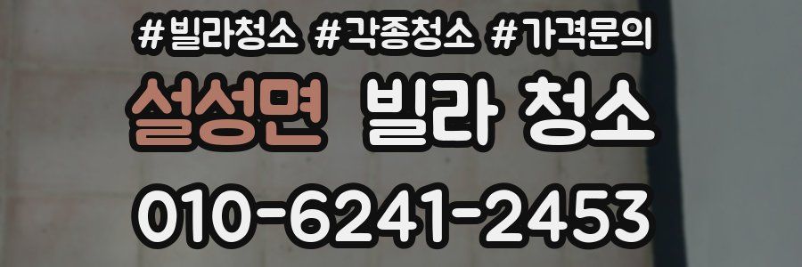 설성면 빌라 청소