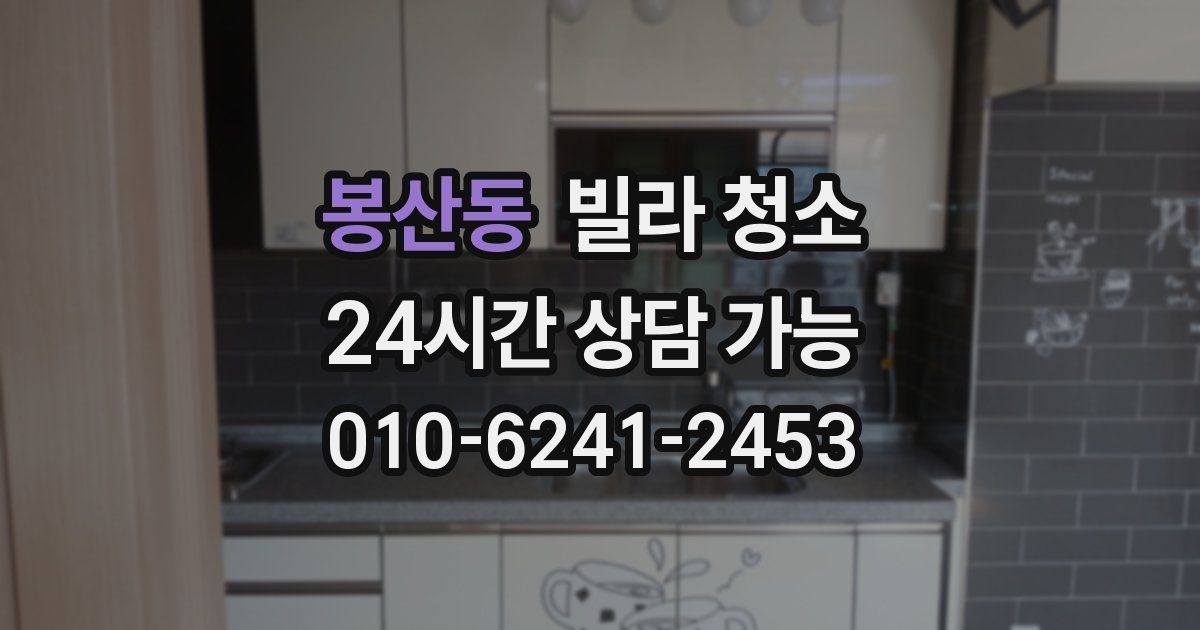 봉산동 빌라 청소