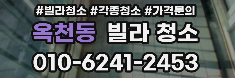 옥천동 빌라 청소