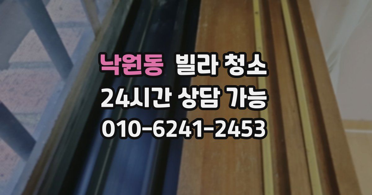 낙원동 빌라 청소