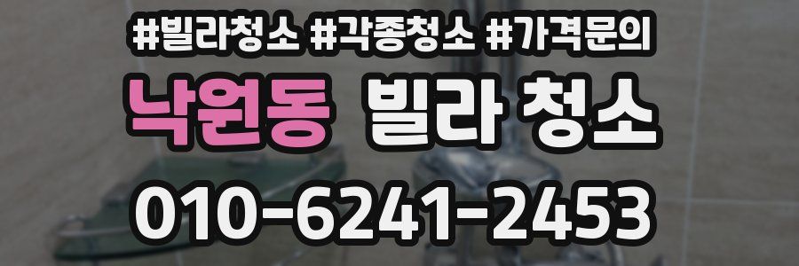 낙원동 빌라 청소