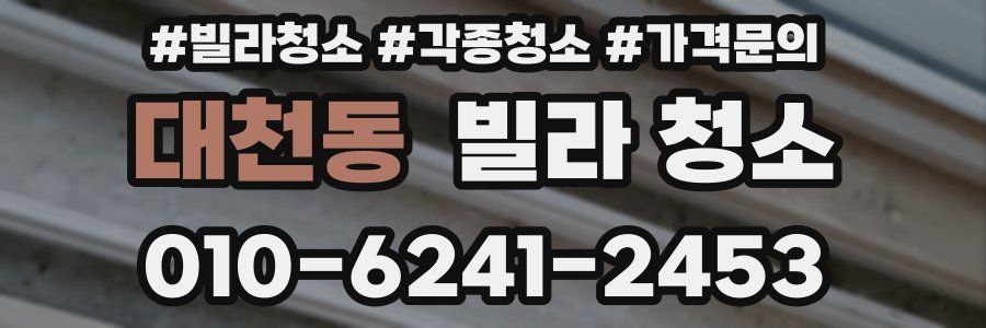 대천동 빌라 청소