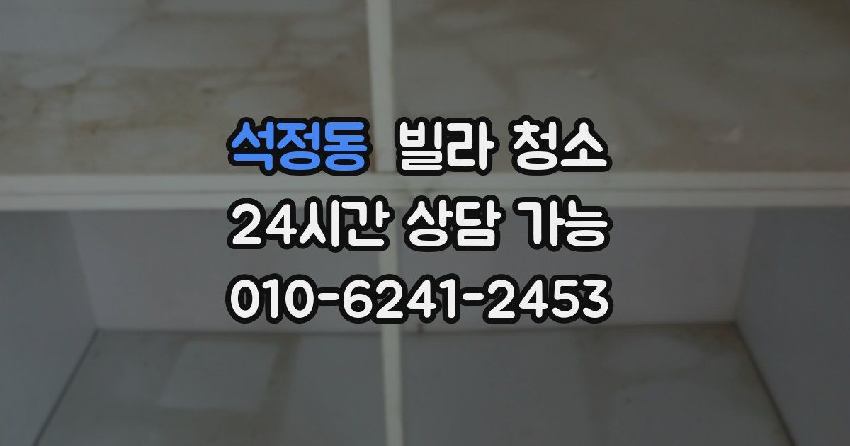 석정동 빌라 청소