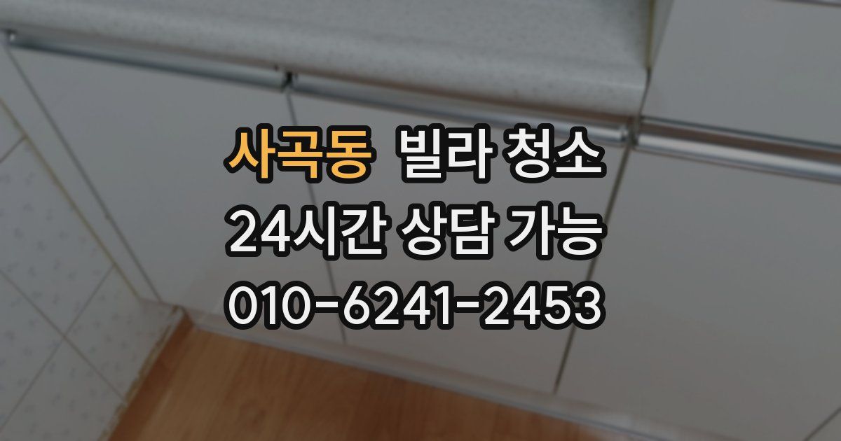 사곡동 빌라 청소