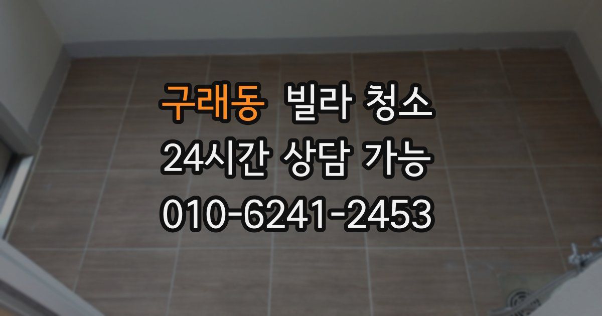 구래동 빌라 청소