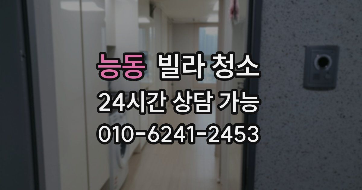 능동 빌라 청소