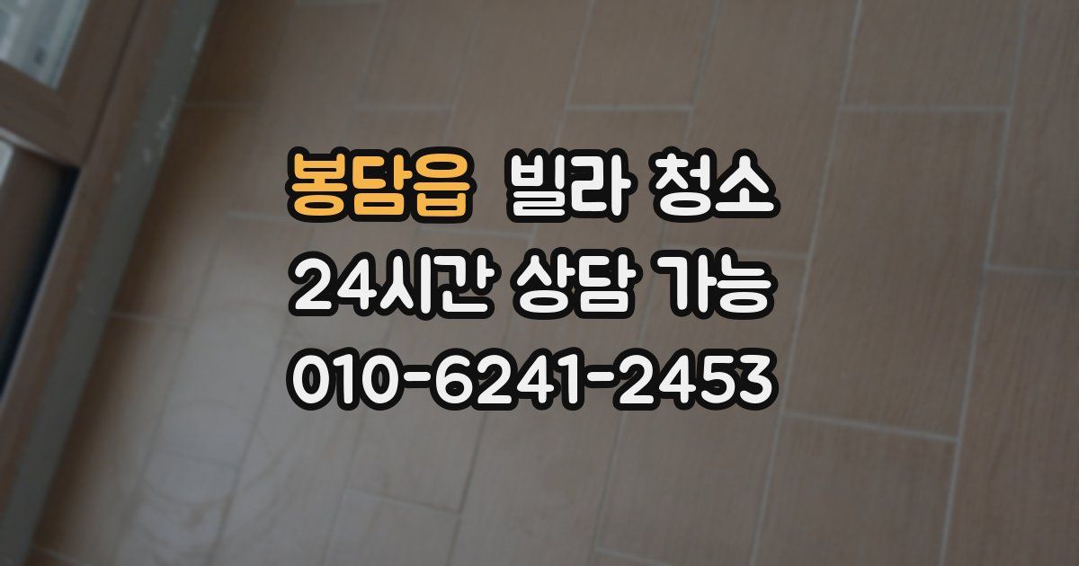 봉담읍 빌라 청소