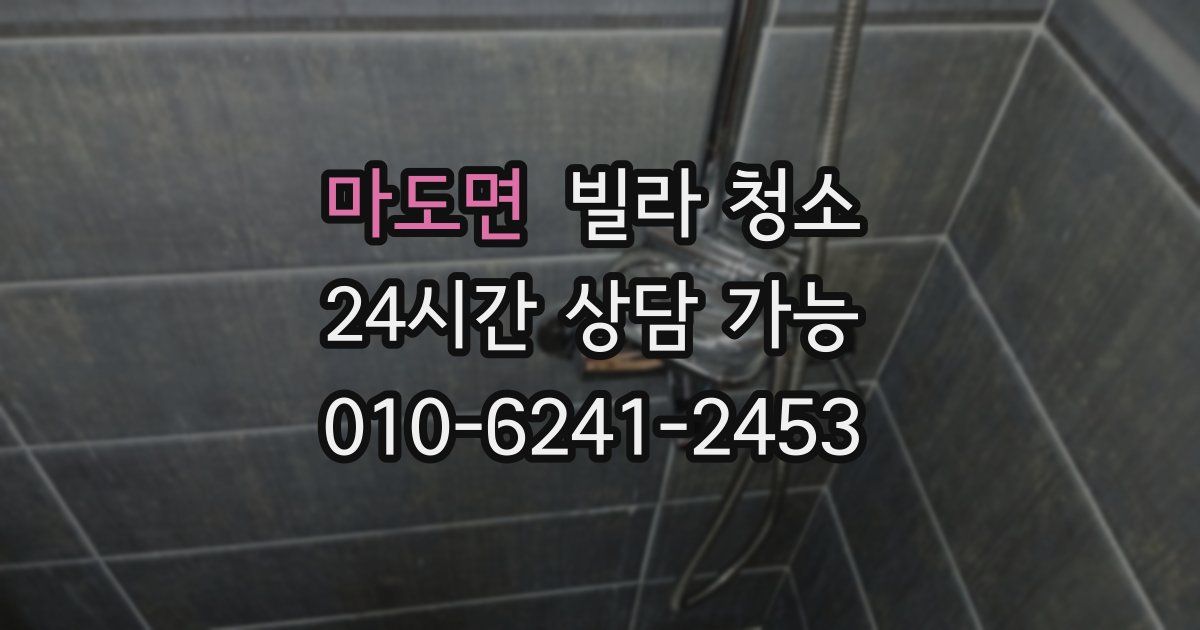 마도면 빌라 청소