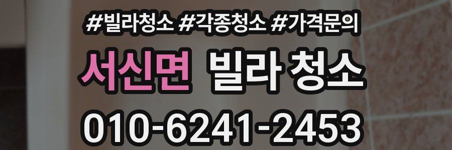 서신면 빌라 청소