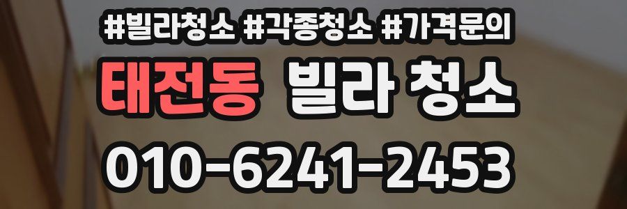 태전동 빌라 청소