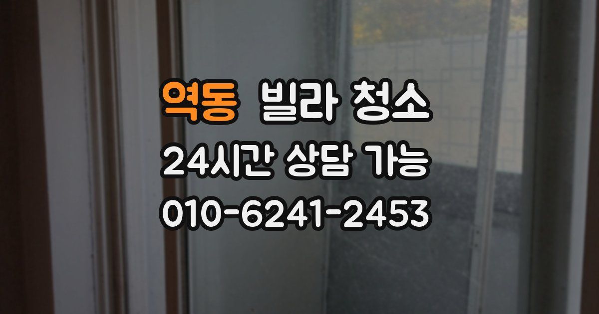 역동 빌라 청소