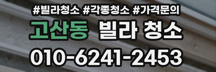 고산동 빌라 청소
