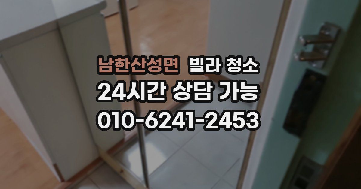 남한산성면 빌라 청소