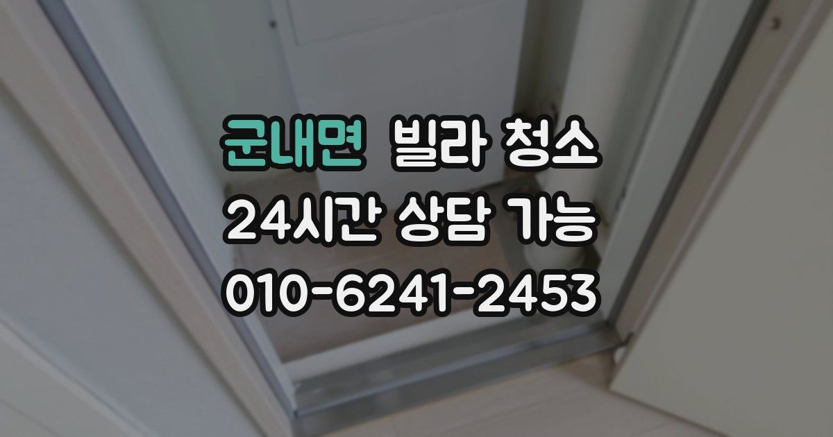 군내면 빌라 청소