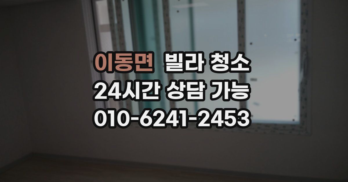 이동면 빌라 청소