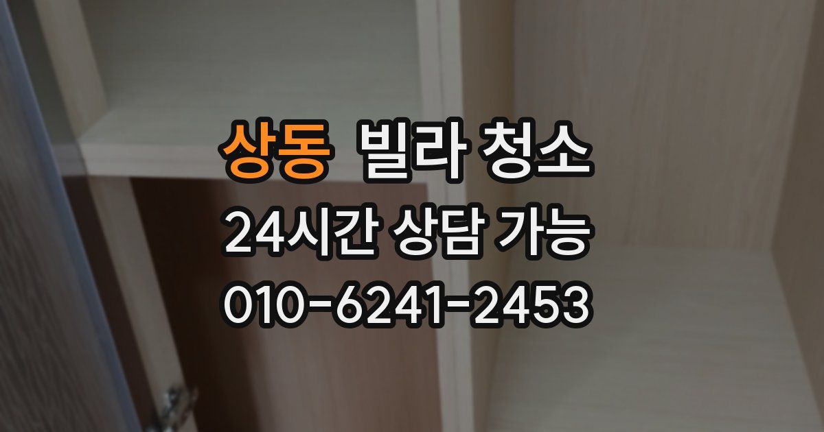 상동 빌라 청소