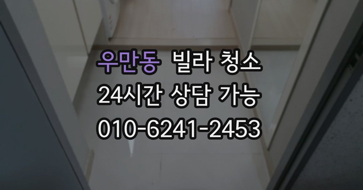우만동 빌라 청소
