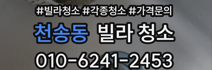 천송동 빌라 청소