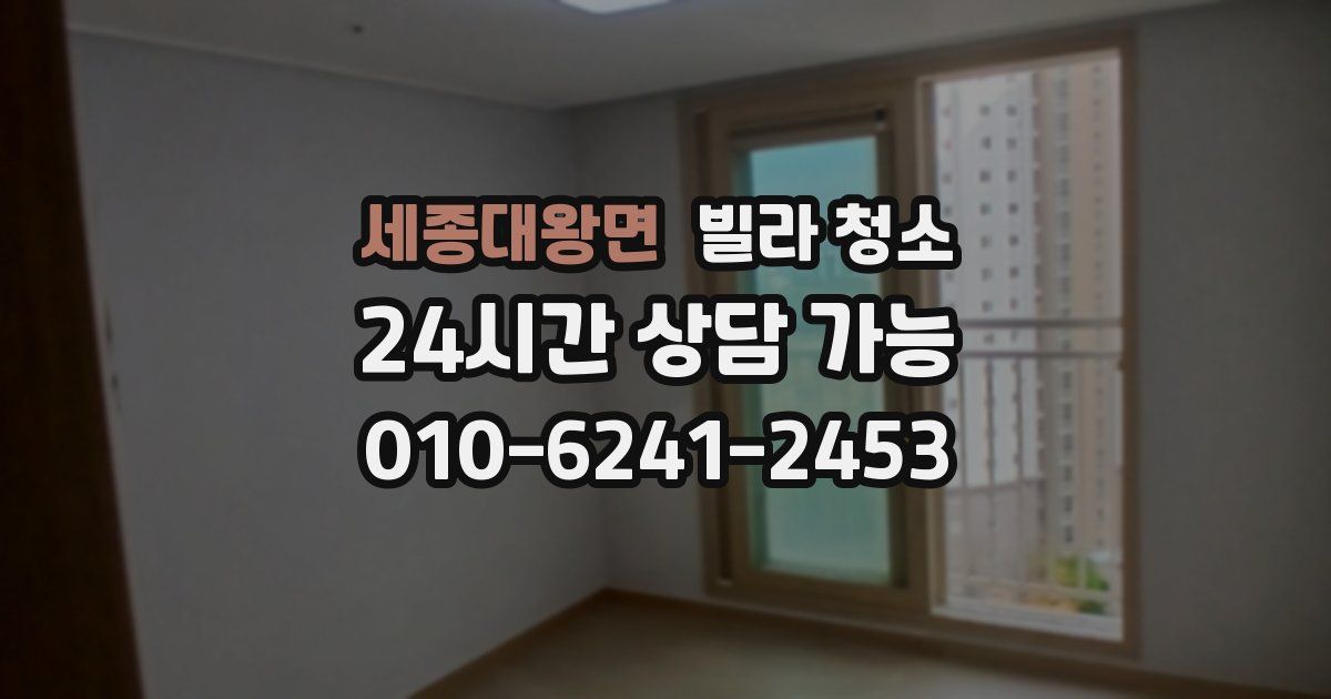 세종대왕면 빌라 청소