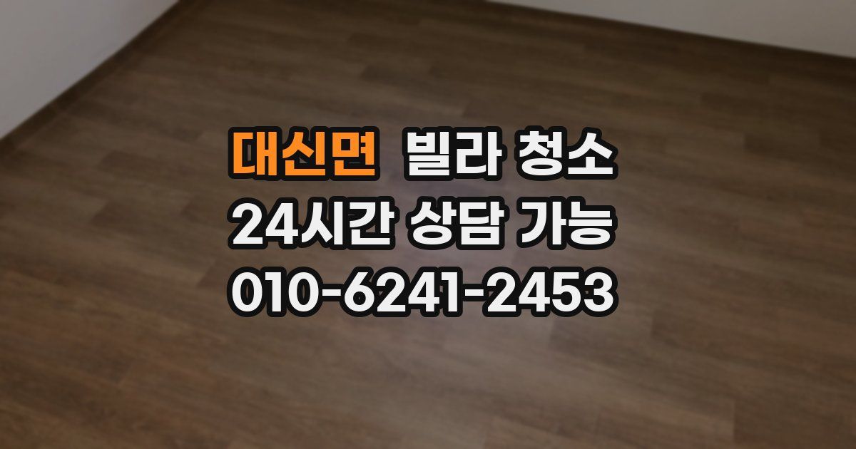 대신면 빌라 청소