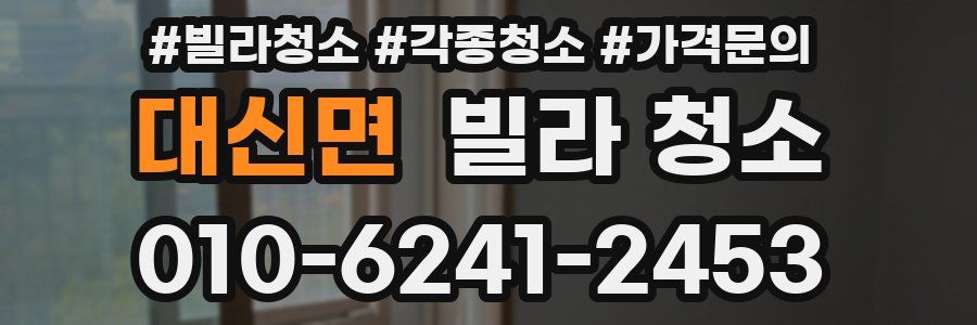 대신면 빌라 청소