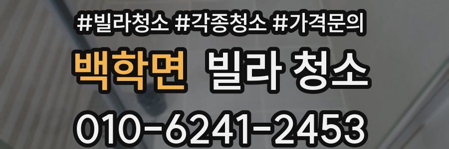 백학면 빌라 청소