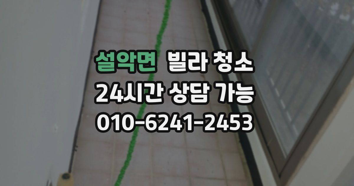 설악면 빌라 청소