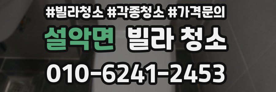 설악면 빌라 청소